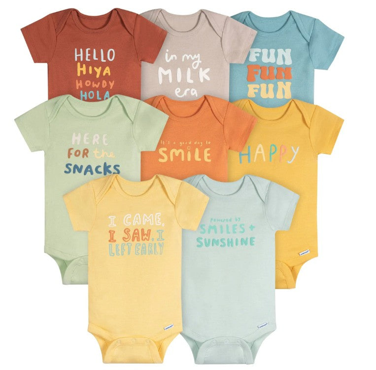 8-Pack Baby Neutral Fun Fun Fun Onesies® Bodysuits, 3-6 months