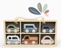 Car Display Case with 6 Vehicles