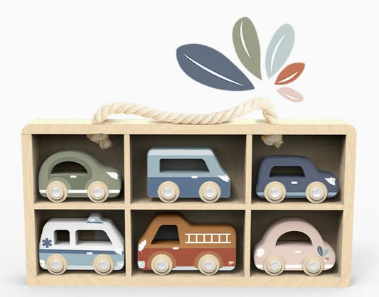 Car Display Case with 6 Vehicles