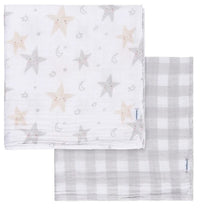 2-Pack Baby Neutral Celestial Muslin Blanket