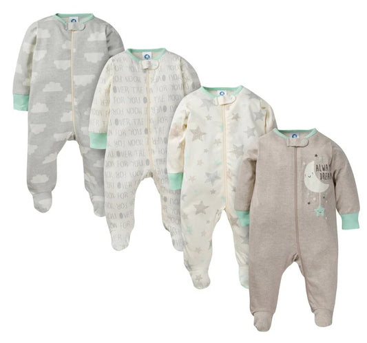 4-Pack Neutral Clouds Sleep N' Play