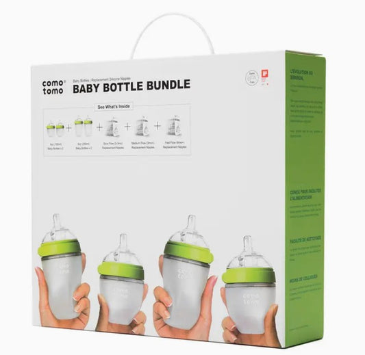 Comotomo Baby Bottle Bundle - Green