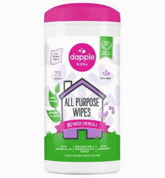 Dapple All Purpose Cleaner Wipes, Lavender, 75ct