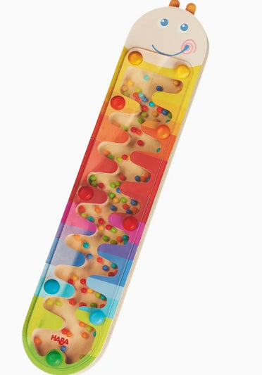 Rainmaker Wormy Musical Shaker – Wooden Sensory Baby Rattle