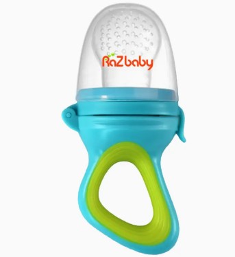 Raz Fruit Feeder & Teether - Green & Blue